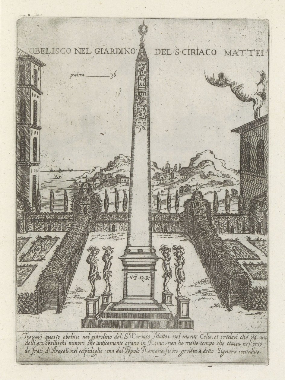 Obelisk im Garten von Ciriaco Mattei von Giovanni Maggi