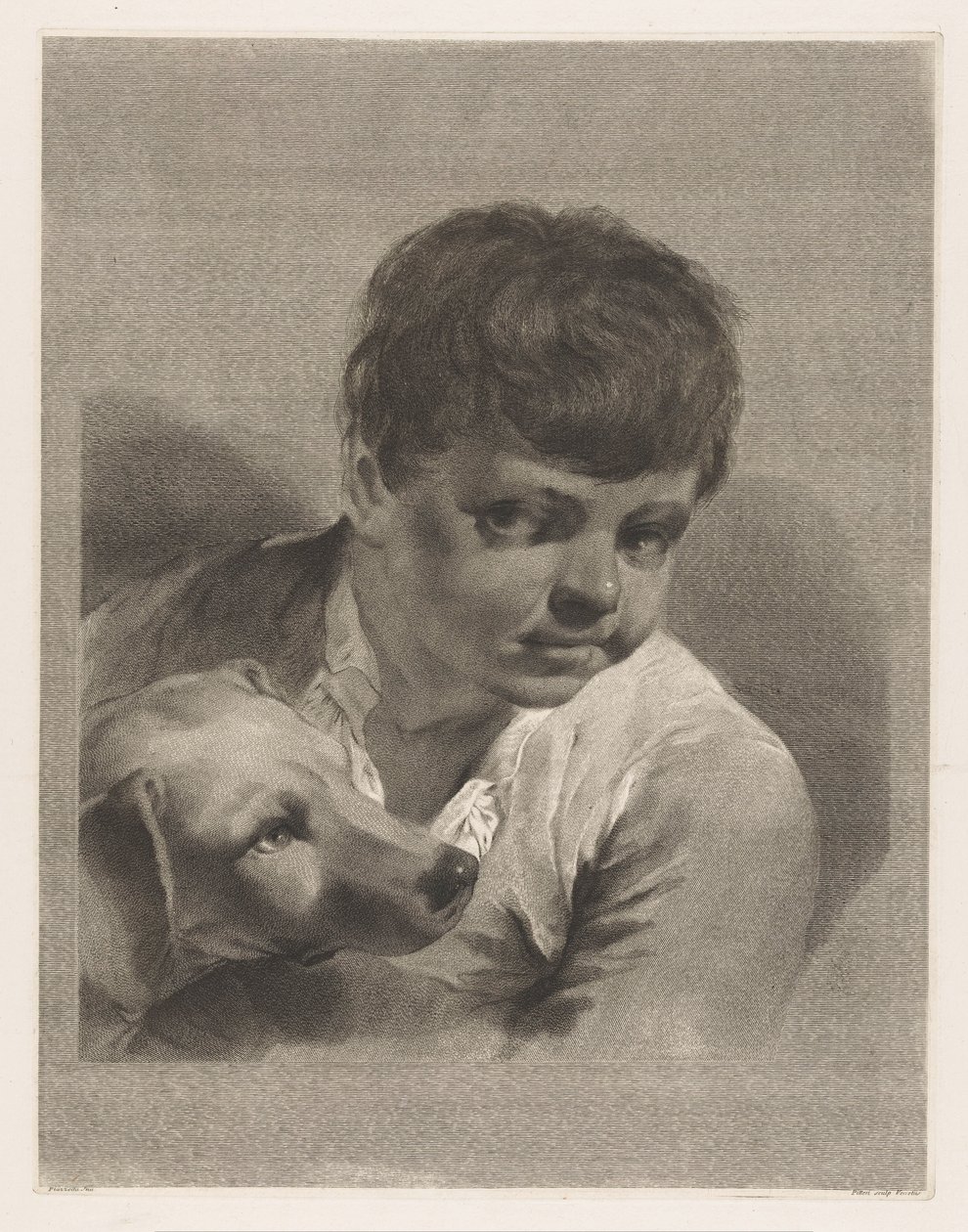 Junge mit Hund von Giovanni Marco Pitteri