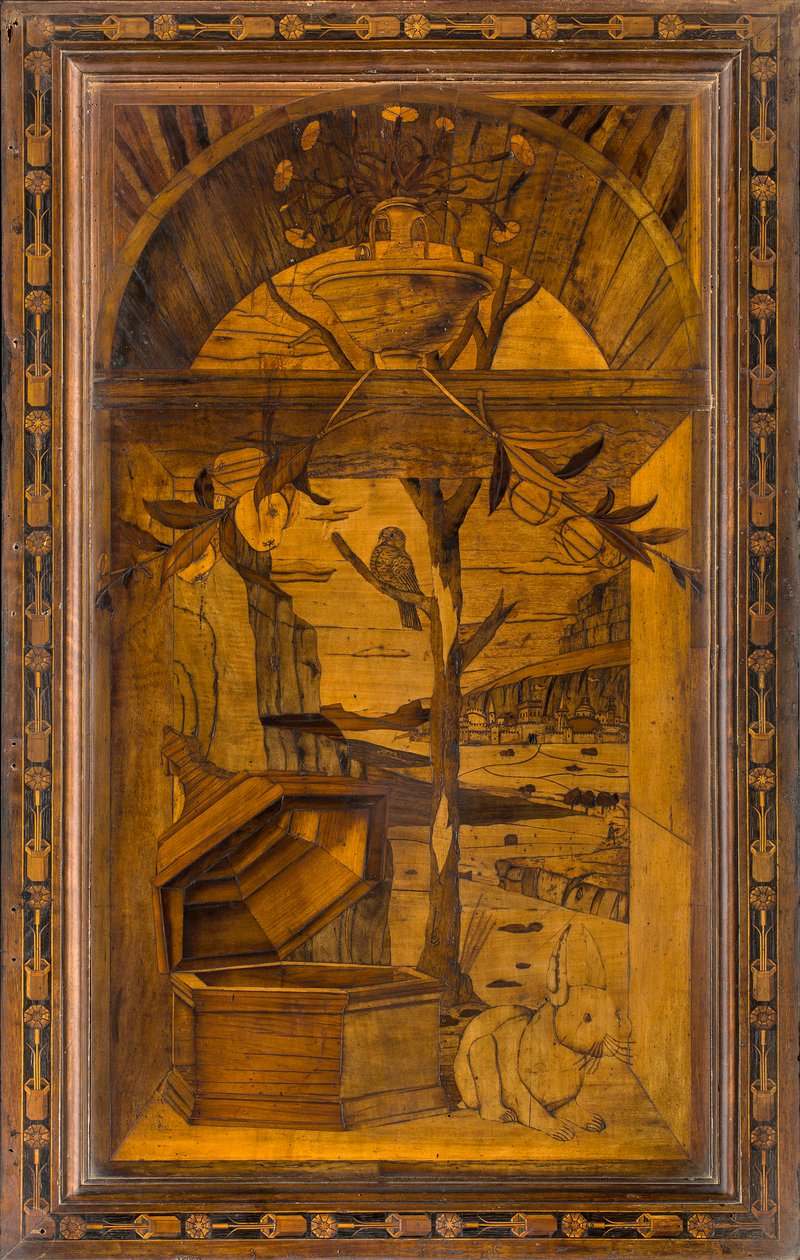 Lignaean-Kanonischer Chor, eingelegt von Giovanni Maria Platina 1484, oberer Stand von Giovanni Maria Platina