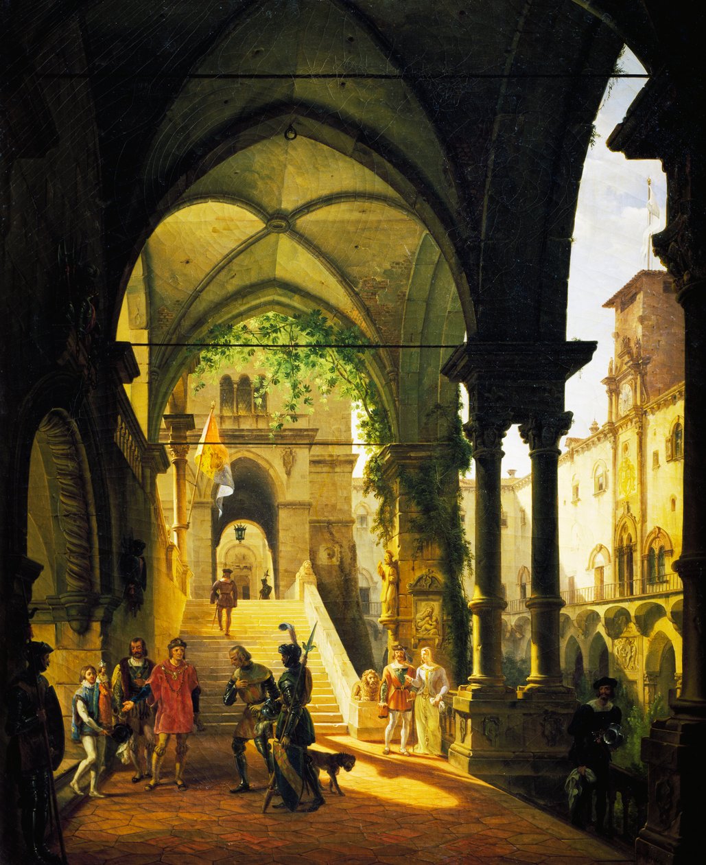 Ludwig XI. im Schloss Barolo von Giovanni Migliara von Giovanni Migliara