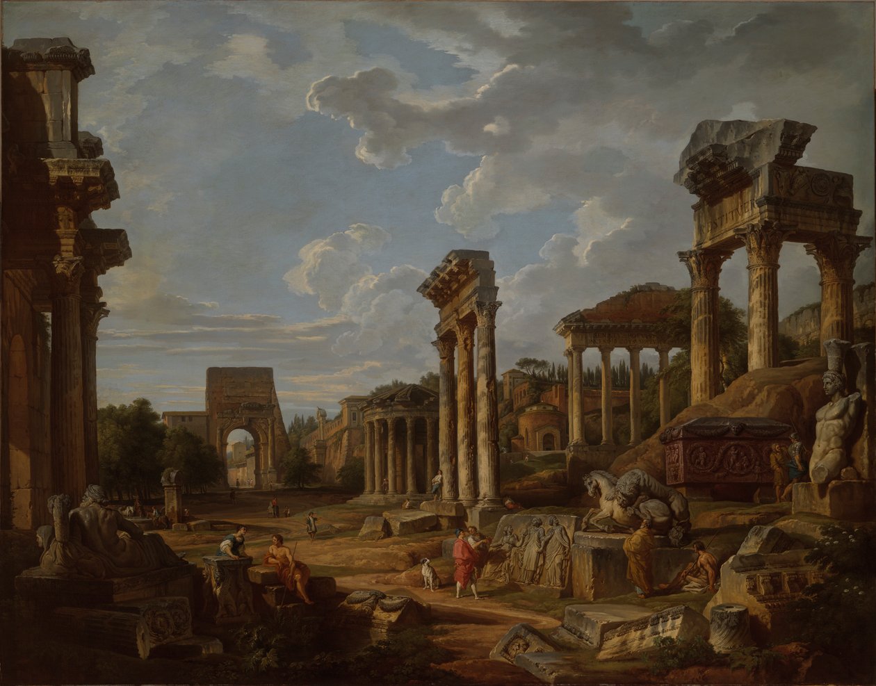 Ein Capriccio des römischen Forums von Giovanni Paolo Panini