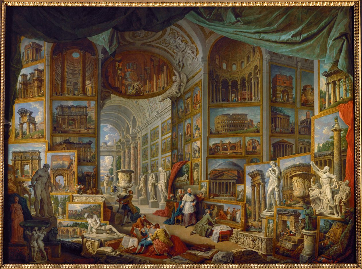 Galerie der Ansichten des antiken Rom von Giovanni Paolo Pannini or Panini
