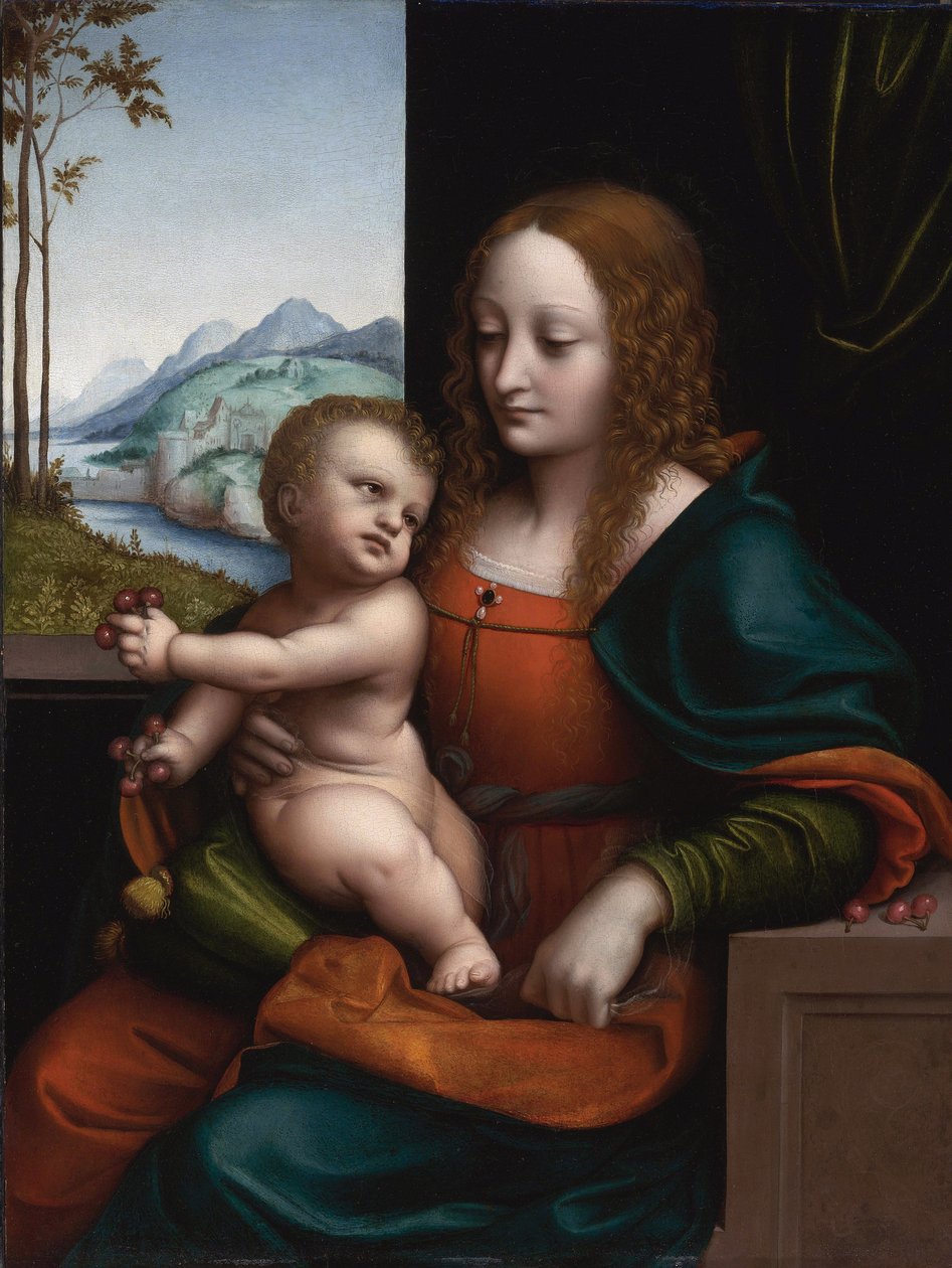 Madonna mit Kirschen von Giovanni Pietro Rizzoli Giampietrino