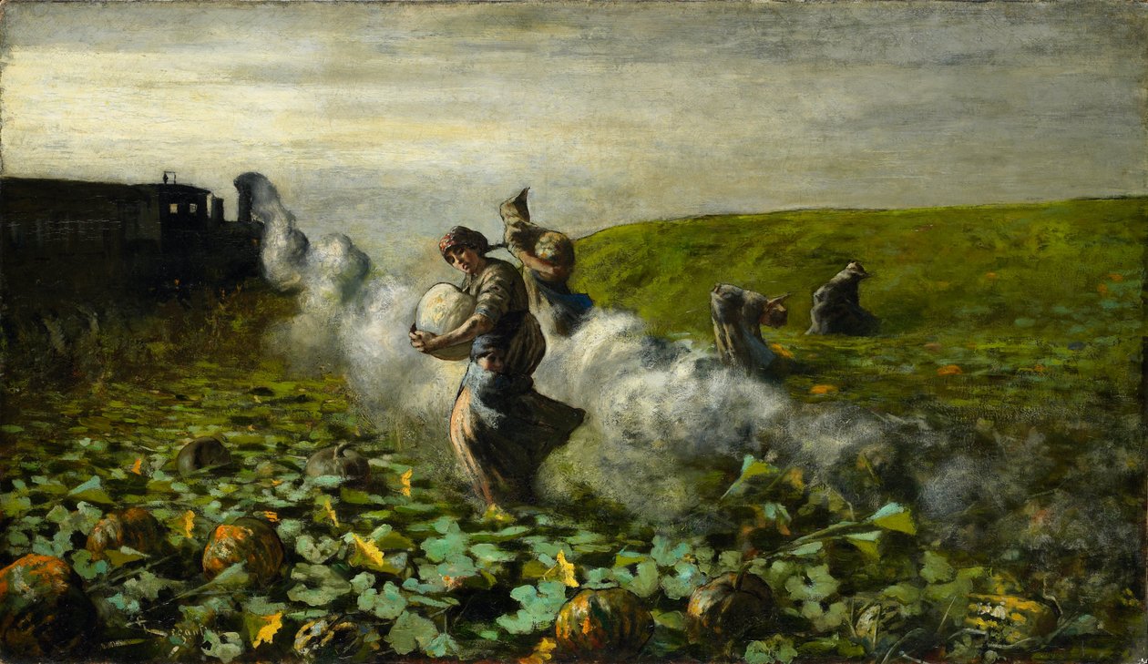 Die Kürbisernte von Giovanni Segantini
