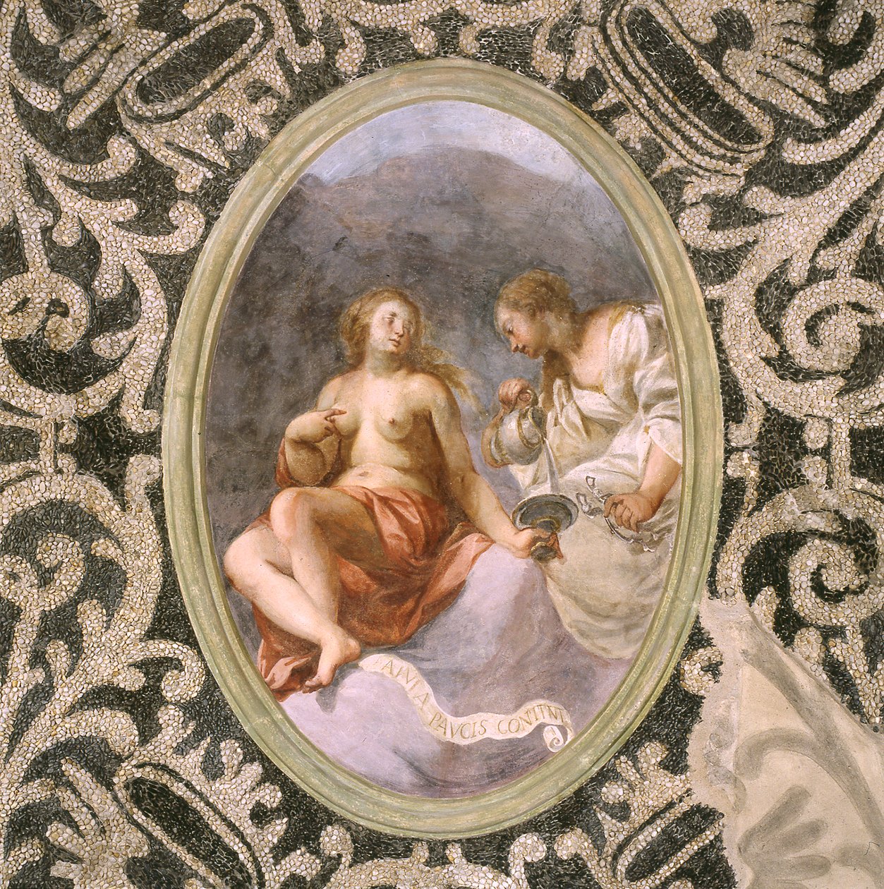 Weibliche Figuren, Decke der Höhle von Giovanni Stefano Danedi