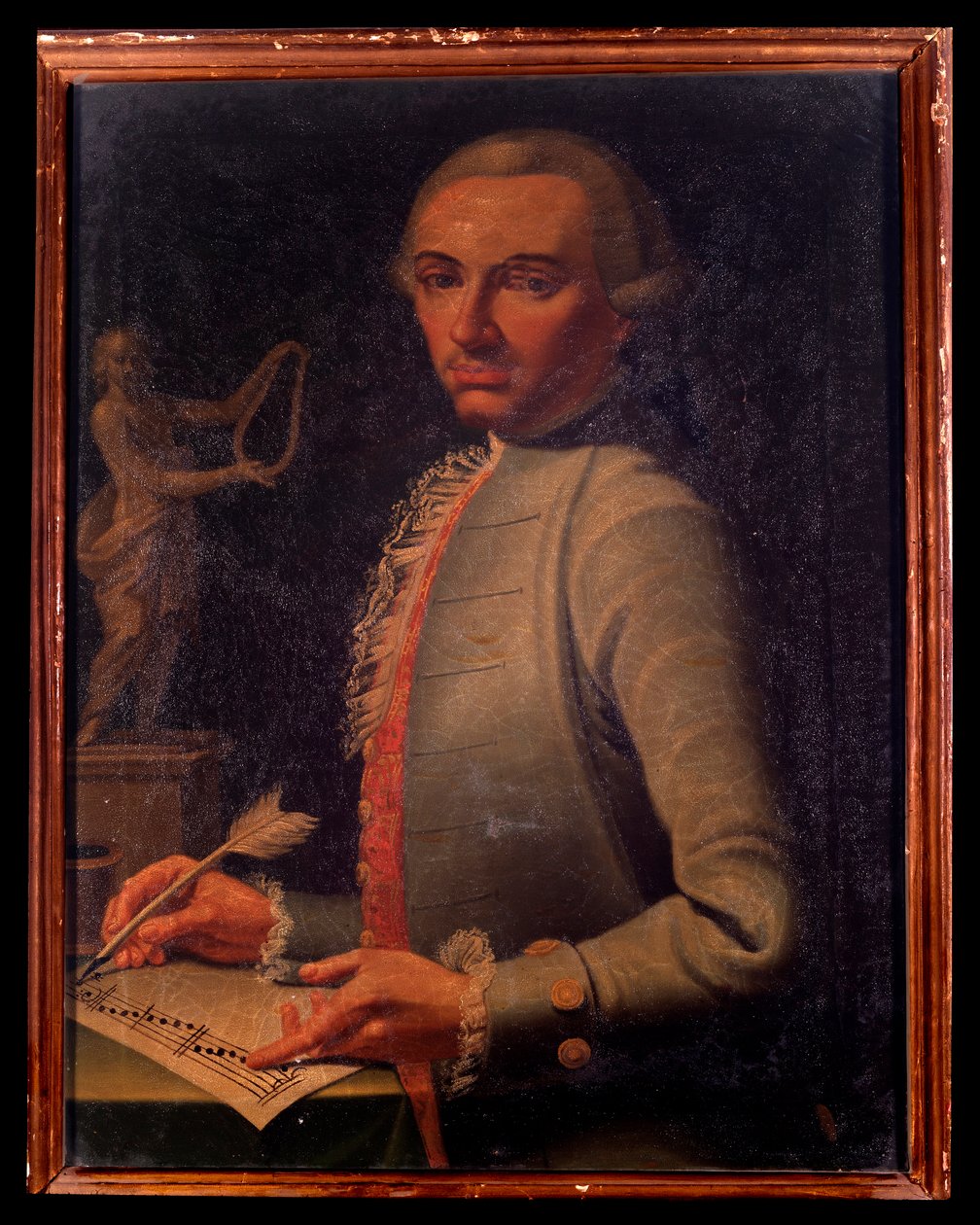 Porträt von Christian Joseph Lidarti, österreichischer Komponist und Harfenist. Gemälde von Giovanni Stella. 18. Jahrhundert. Bologna, Civico Museo Bibliografico von Giovanni Stella