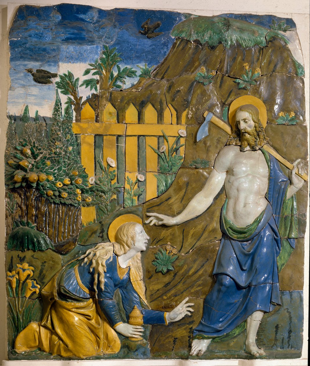 Noli Me Tangere. Keramikrelief von Giovanni della Robbia von Giovanni della Robbia