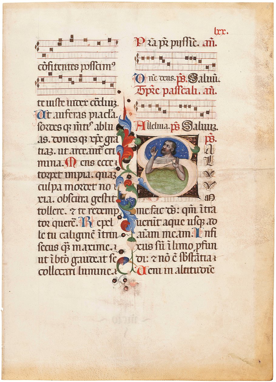 Der Psalmist im Meer, Initiale 