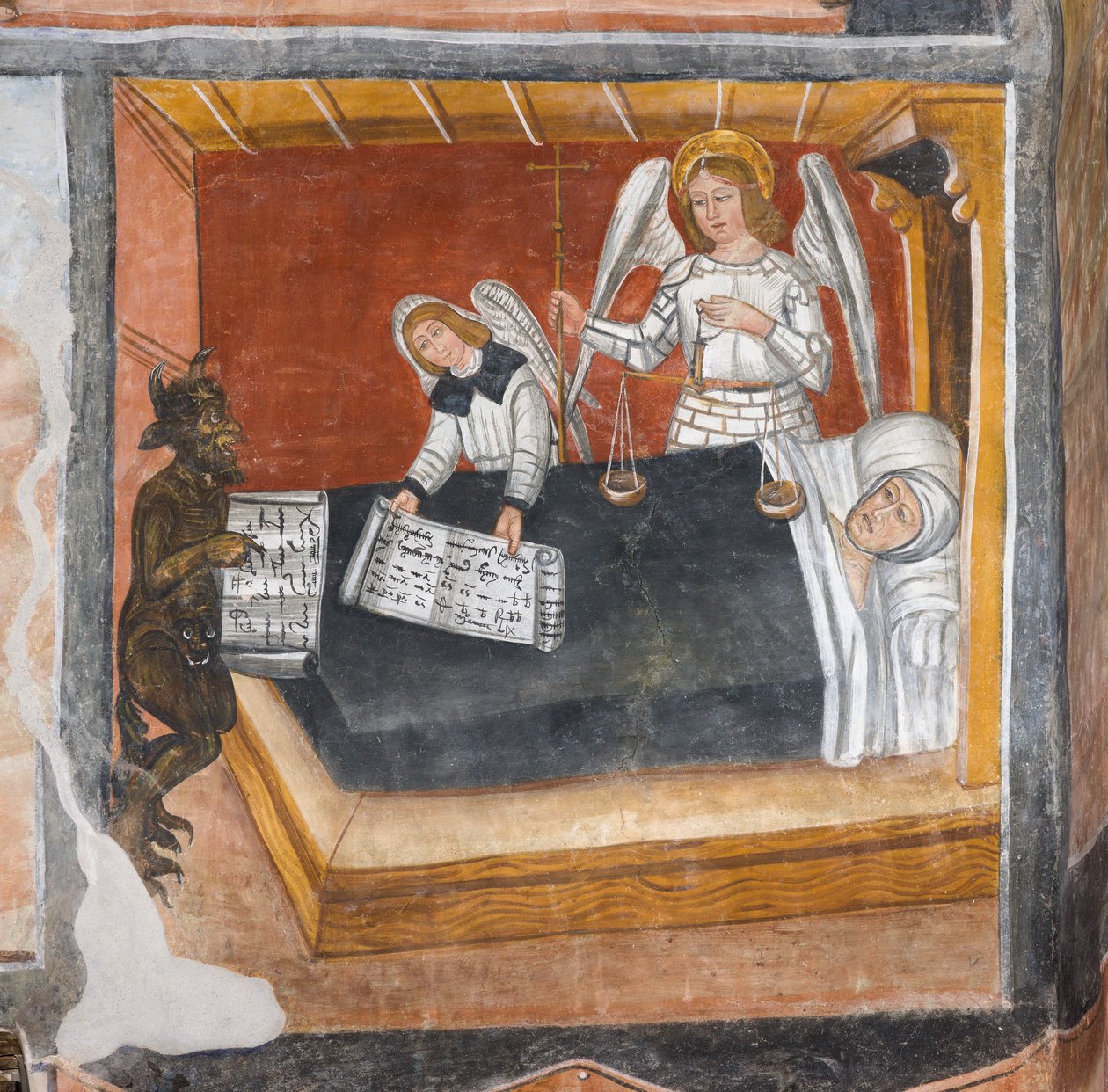 Das Urteil der Seele auf dem Sterbebett von Giovanni di Cherasco Botoneri
