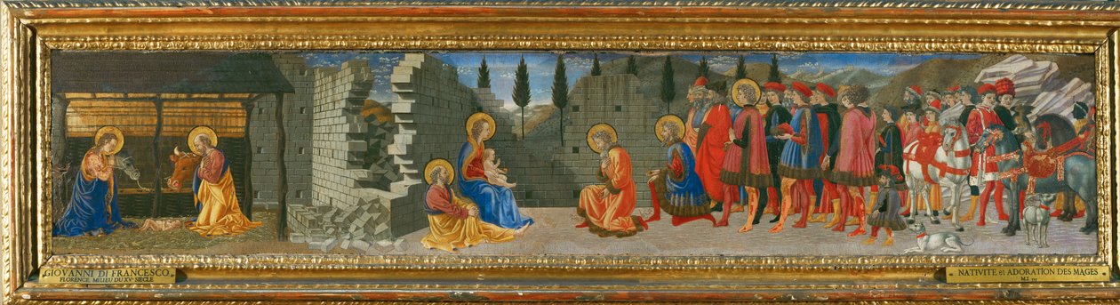 Geburt Christi und Anbetung der Könige. M. I. 523 von Giovanni di Francesco