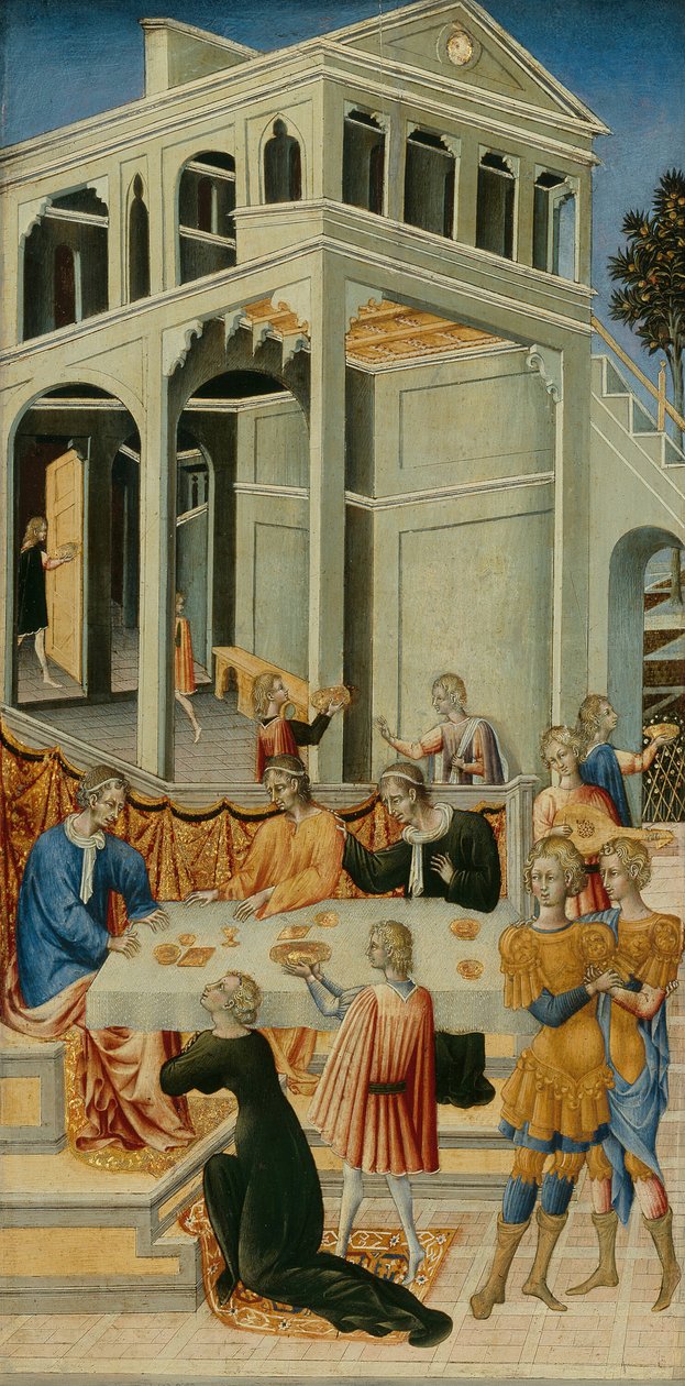 Salome bittet Herodes um den Kopf von Johannes dem Täufer, 1455-60 von Giovanni di Paolo