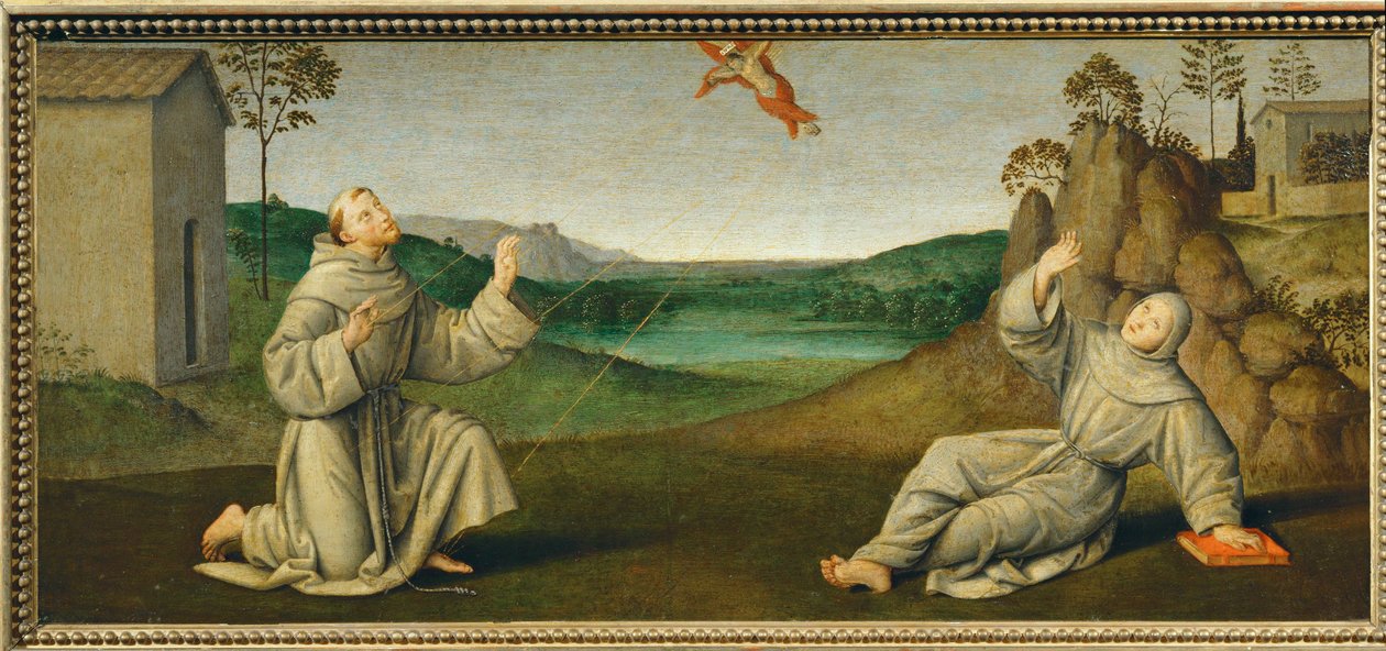 Heiliger Franz von Assisi empfängt die Stigmata von Giovanni di Pietro (c.1450 1529) (studio of)