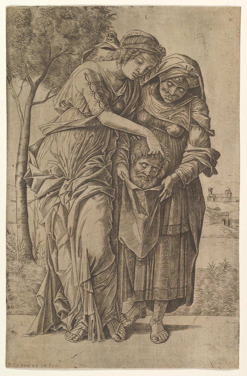 Judith und ihre Magd mit dem Kopf des Holofernes, 1500-1530 von Girolamo Mocetto