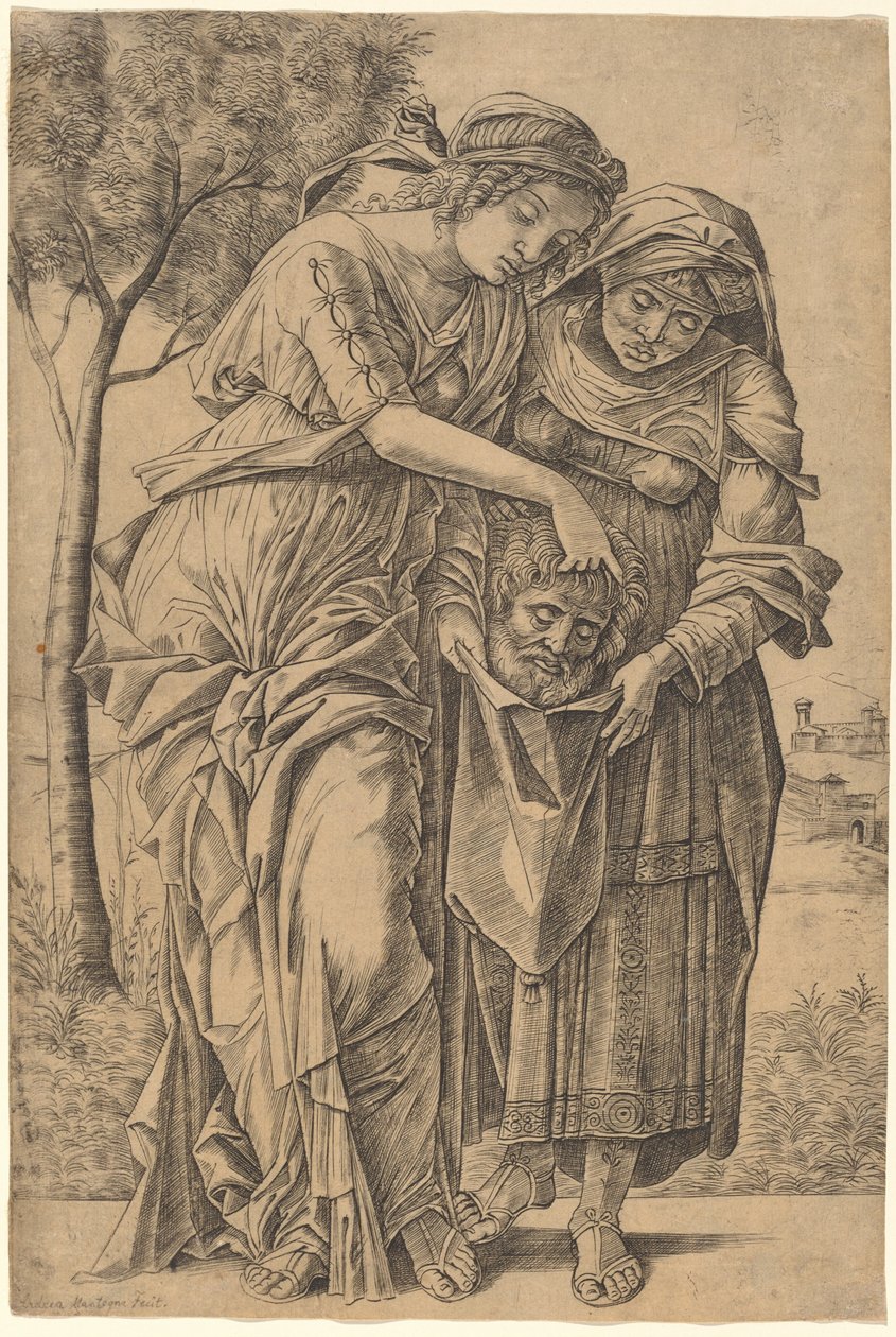 Judith mit dem Kopf des Holofernes von Girolamo Mocetto after Andrea Mantegna