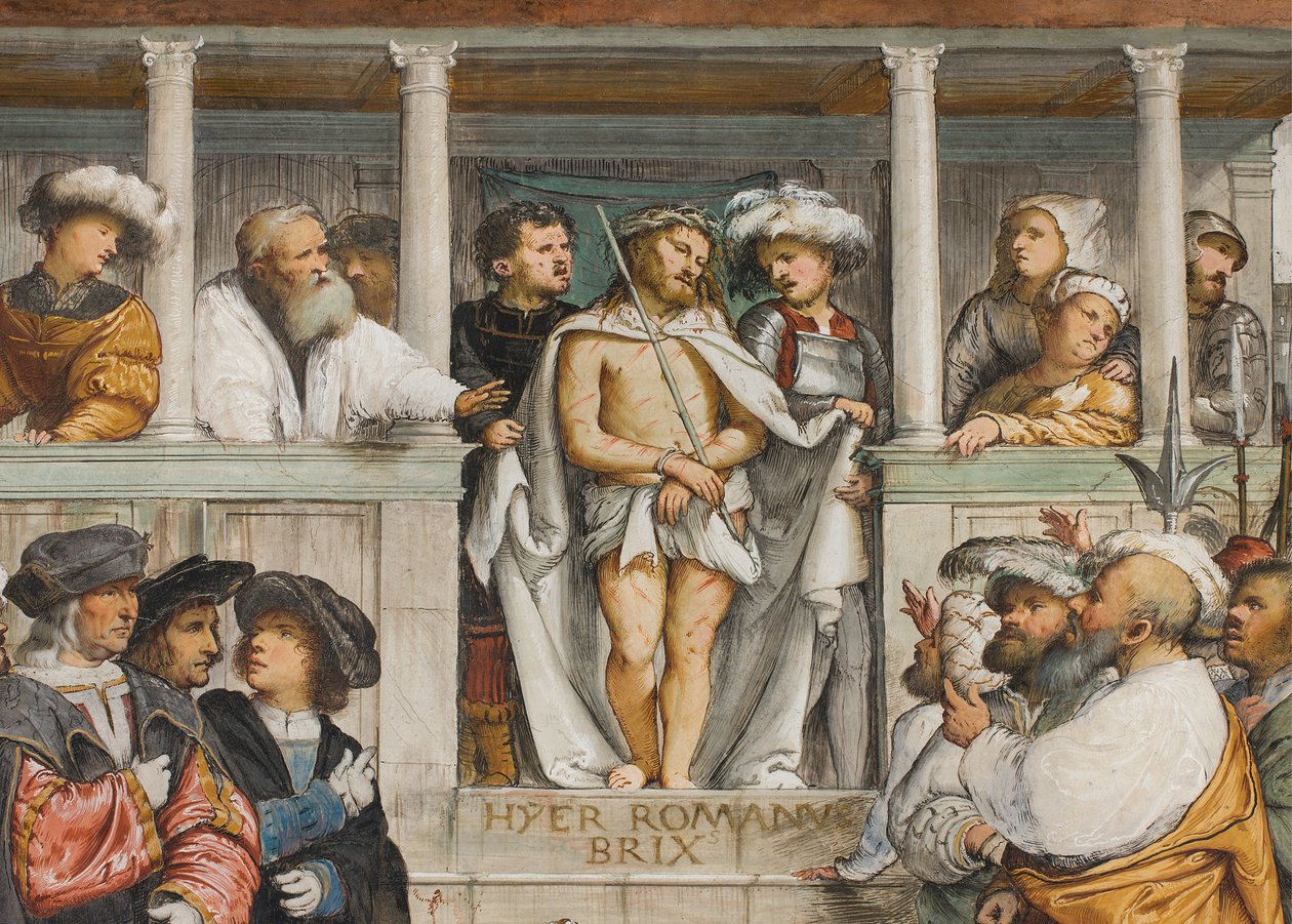 Zentrales Kirchenschiff, Vierter südlicher Bogen, Ecce Homo, Girolamo Romanino von Girolamo Romanino