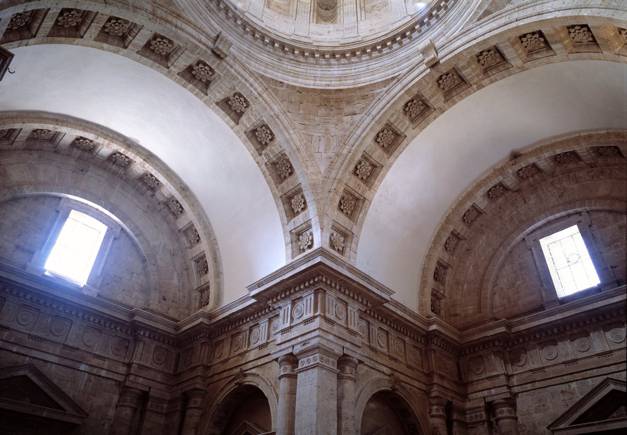 Innenansicht der Kirche von San Biagio (1518-1545) von Giuliano Giamberti da Sangallo