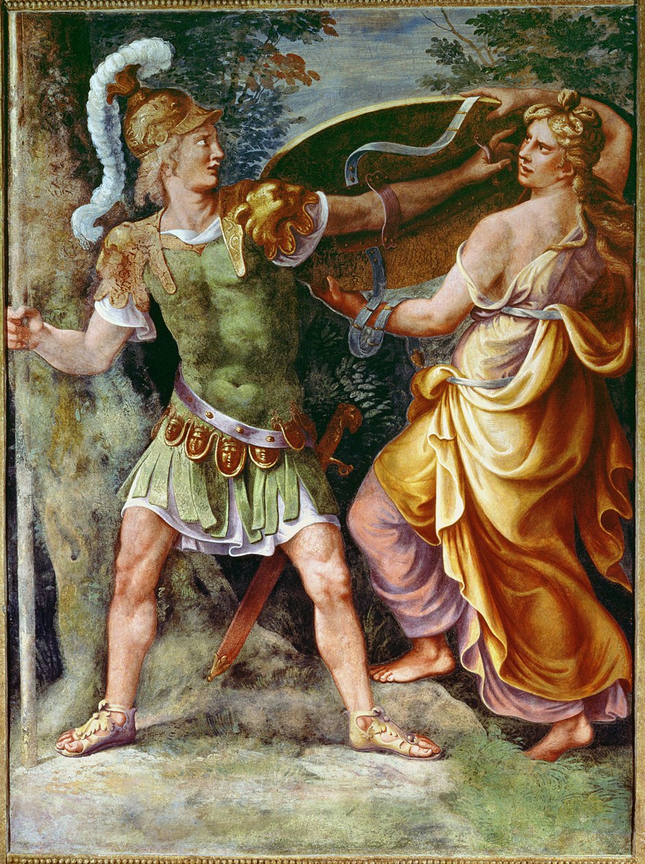 Thetis gibt Achilles seine Waffen von Giulio Romano