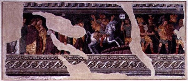 Fragment einer Triumphszene von Giulio (school of) Romano