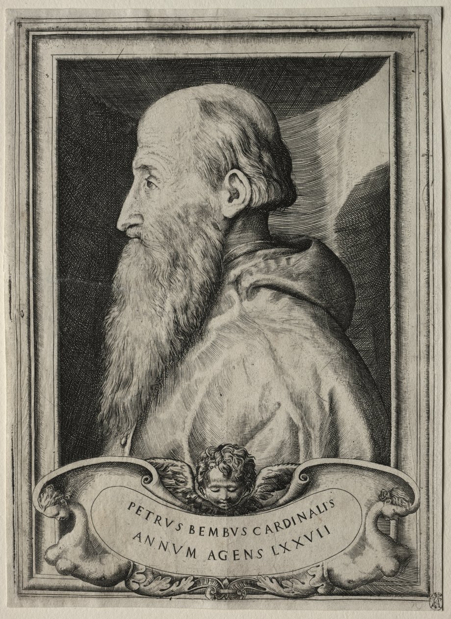 Porträt von Kardinal Pietro Bembo von Giulio Bonasone