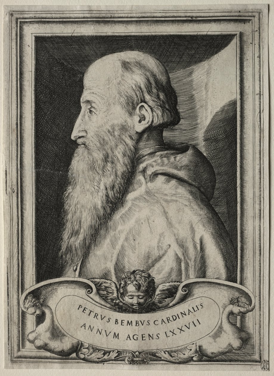 Porträt von Kardinal Pietro Bembo, 1547 von Giulio Bonasone