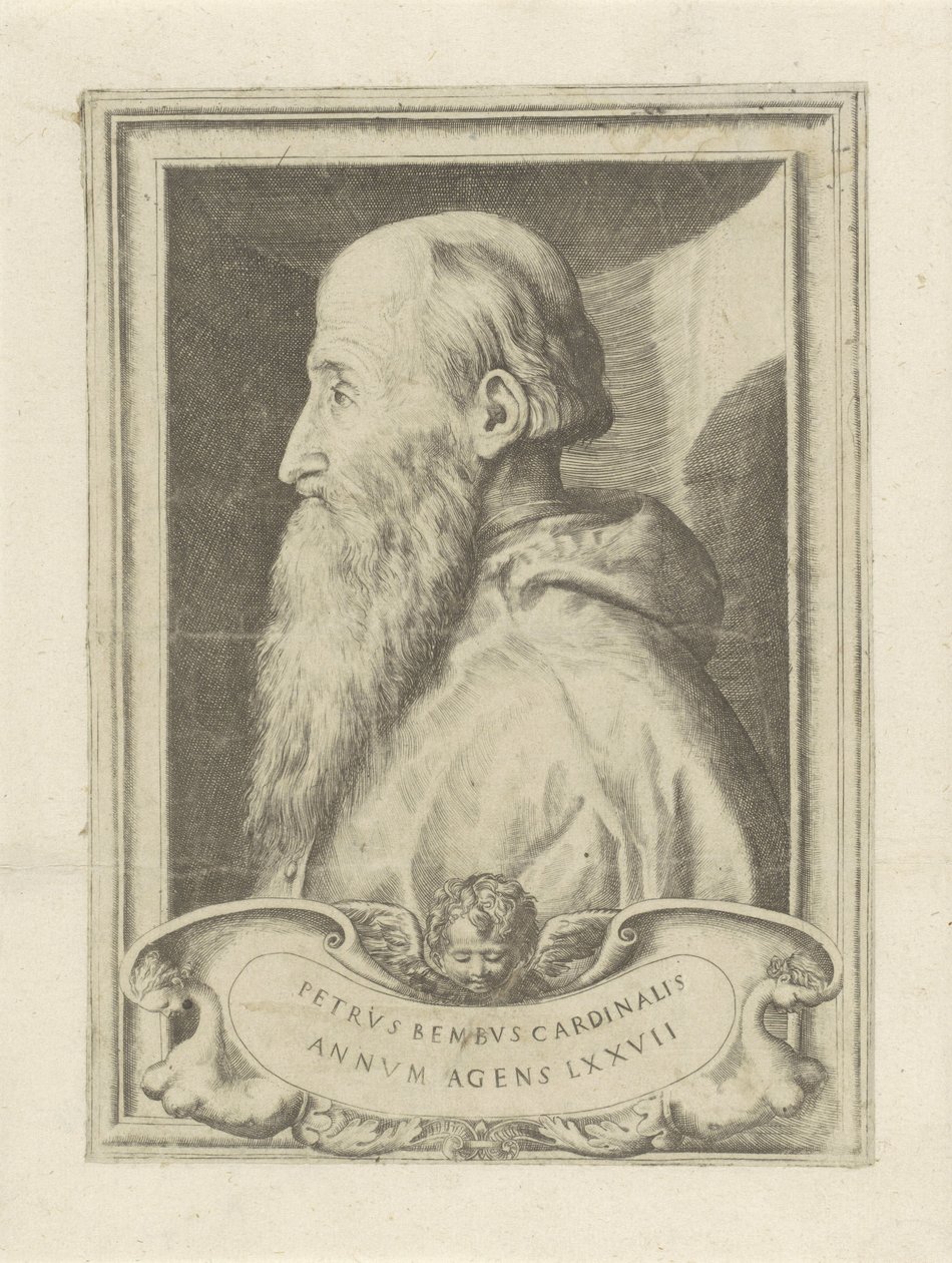 Porträt von Kardinal Pietro Bembo von Giulio Bonasone