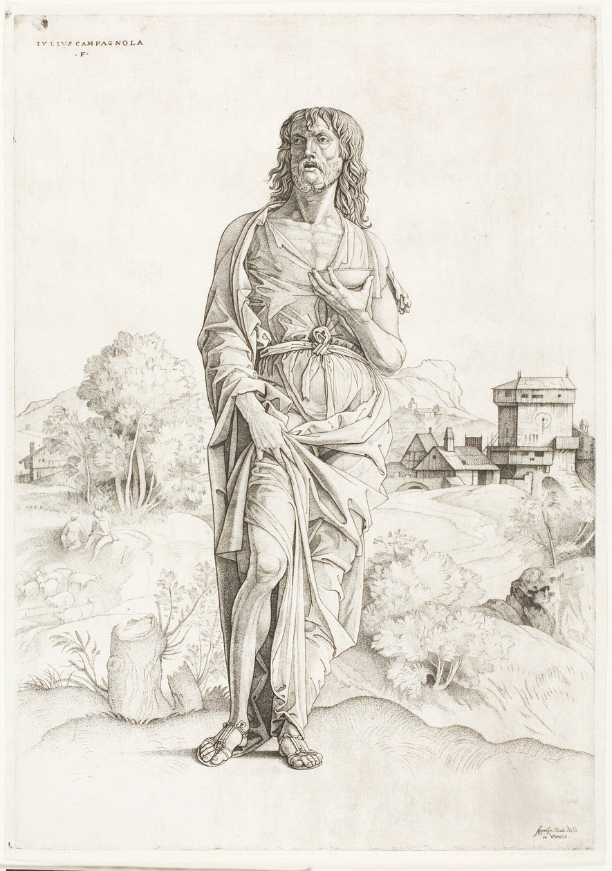 Johannes der Täufer von Giulio Campagnola