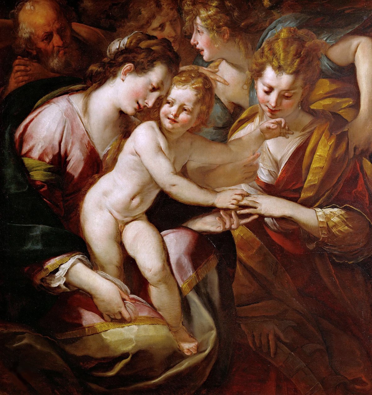 Die mystische Hochzeit der Heiligen Katharina, ca. 1616-1618 von Giulio Cesare Procaccini