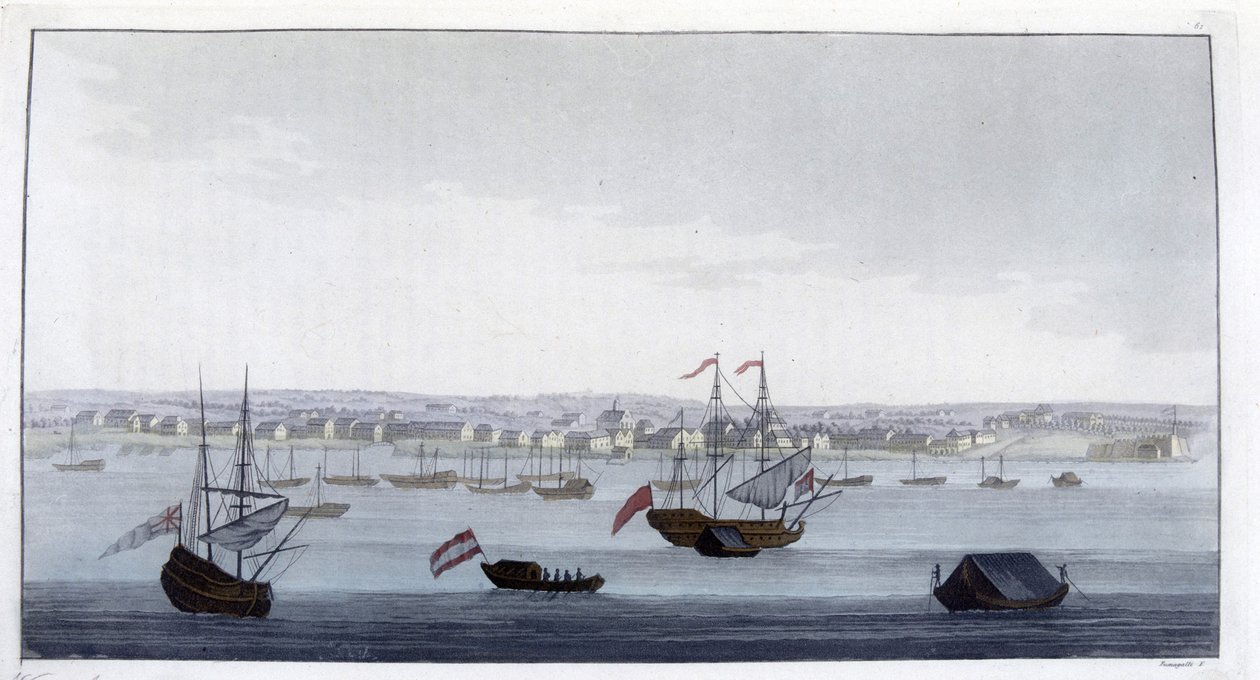 Ansicht der Stadt Paramaribo (Guyana) von Giulio Ferrario