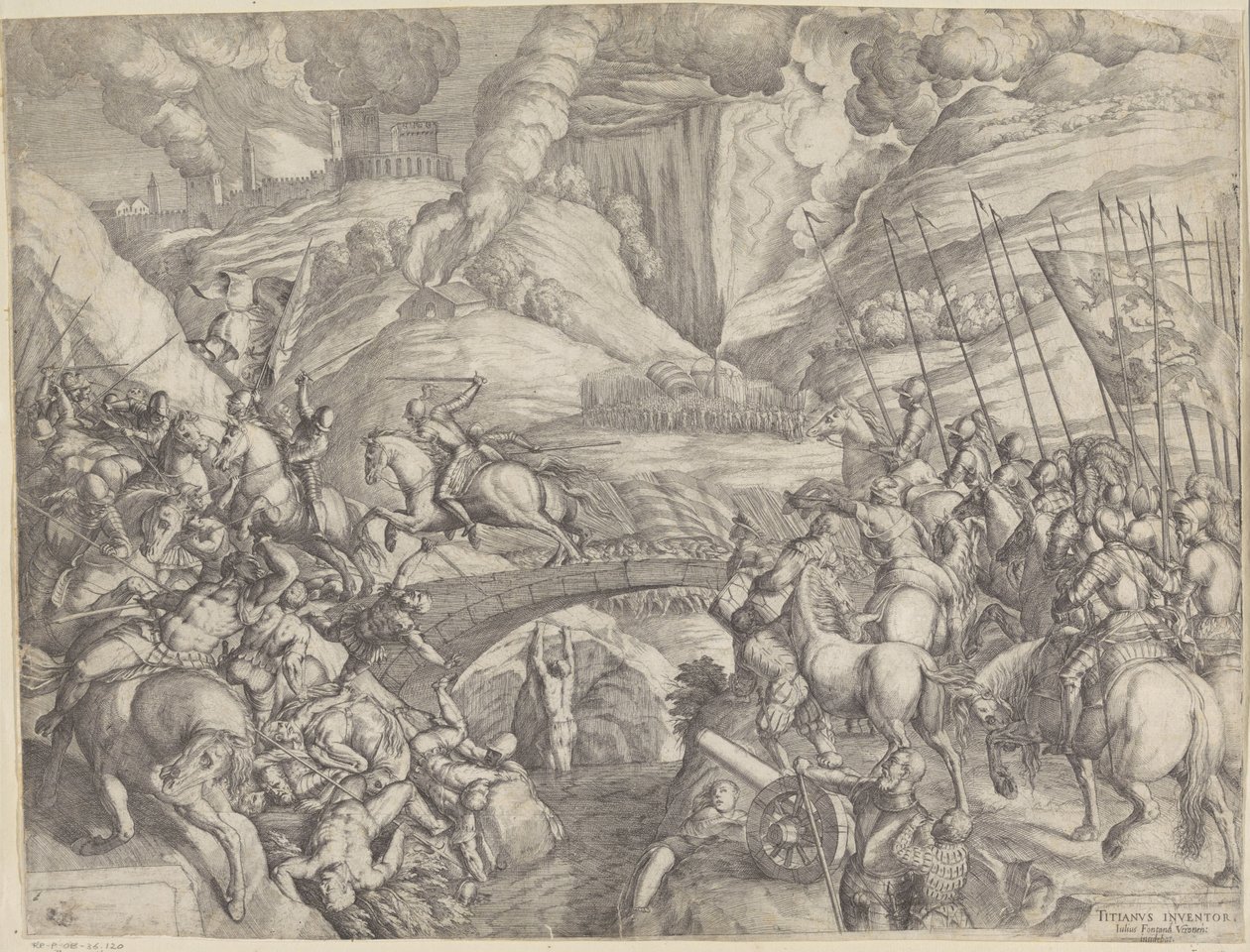 Die Schlacht bei Spoleto von Giulio Fontana