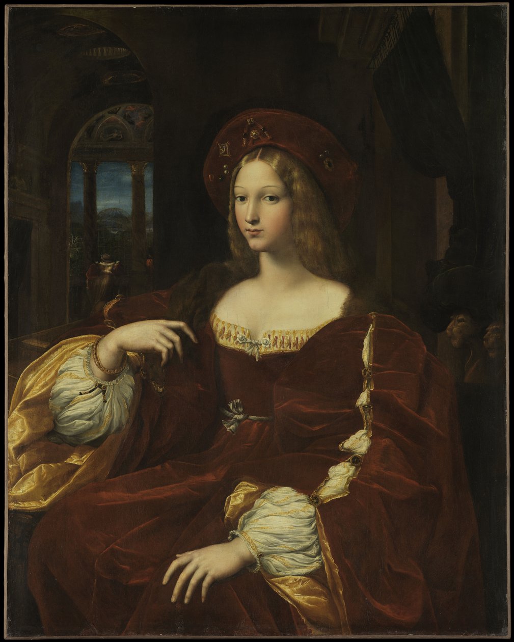 Porträt von Doña Isabel de Requesens y Enríquez de Cardona-Anglesola, ca. 1518 von Giulio Romano