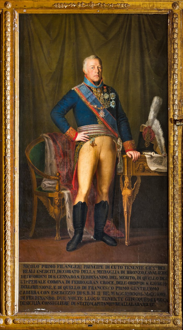 Porträt von Nicolo Filangeri, Generalleutnant des Königreichs von Giuseppe (school of) Patania