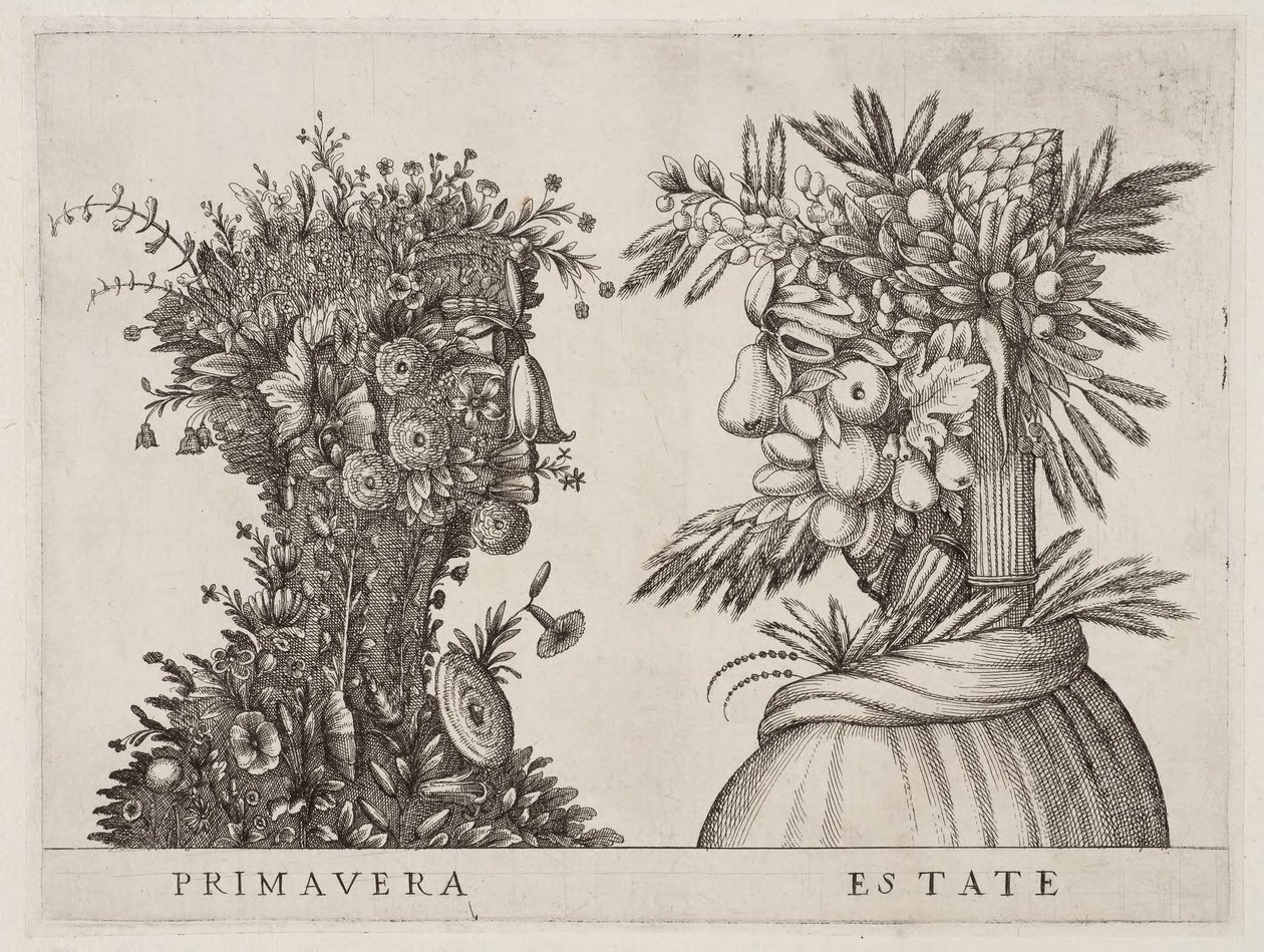 Die vier Jahreszeiten „Primavera Estate“ von Giuseppe Arcimboldo