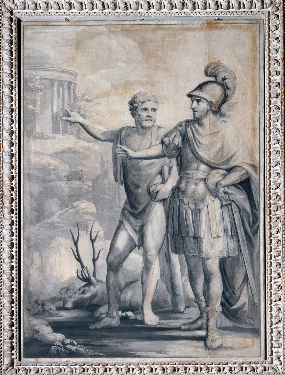 Die Tugend zeigt dem Helden den Tempel des Ruhms (Monochrome Zeichnung) von Giuseppe Bacigalupo