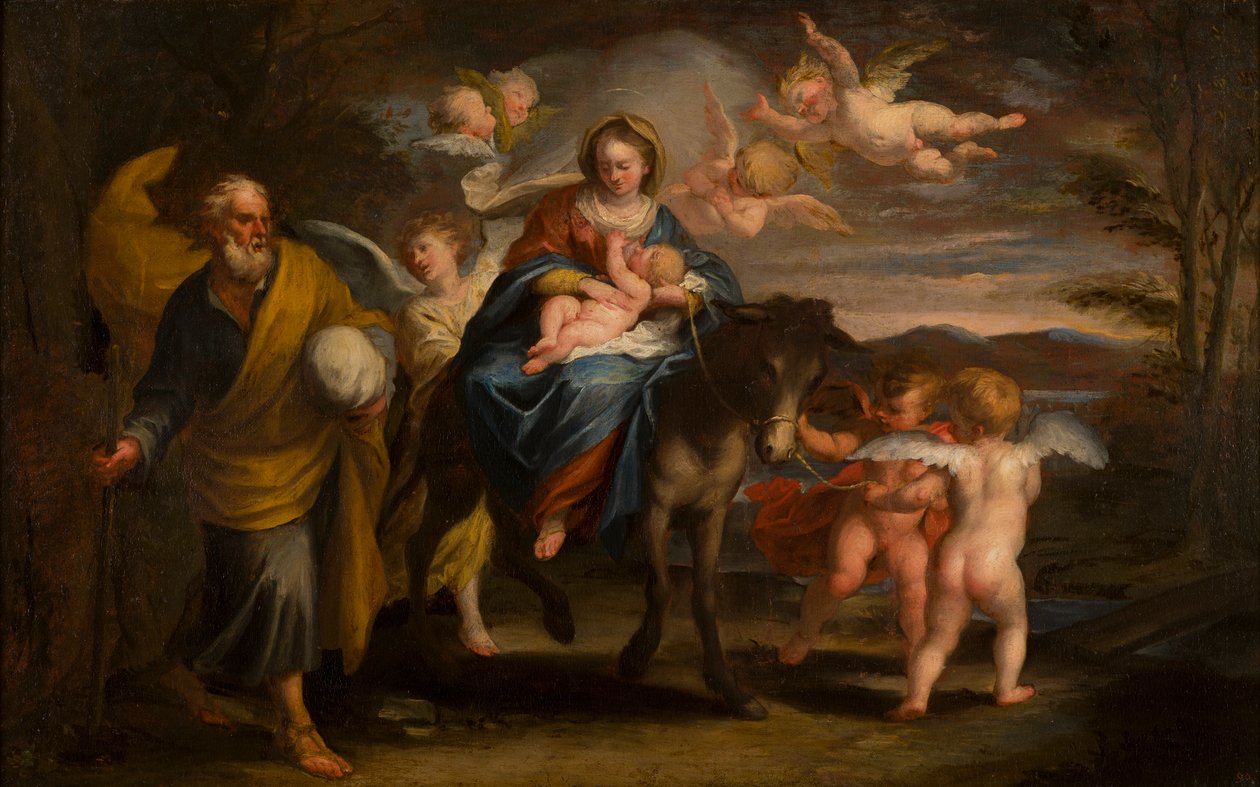 Die Flucht nach Ägypten, c.1608-57 von Giuseppe Badaracco