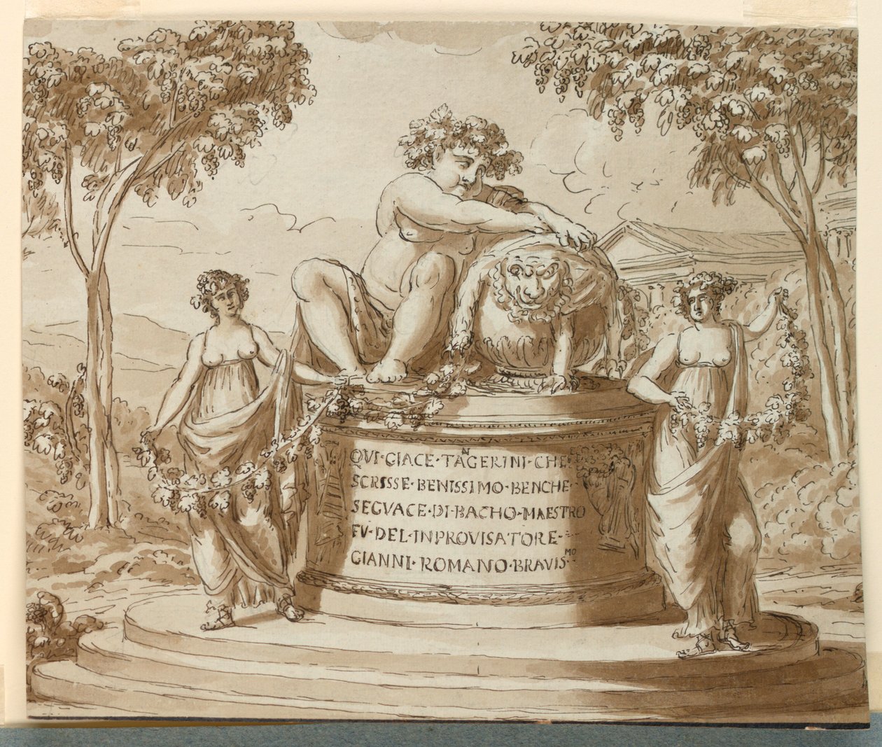 Grabdenkmal für den Dichter Tagerini von Giuseppe Barberi
