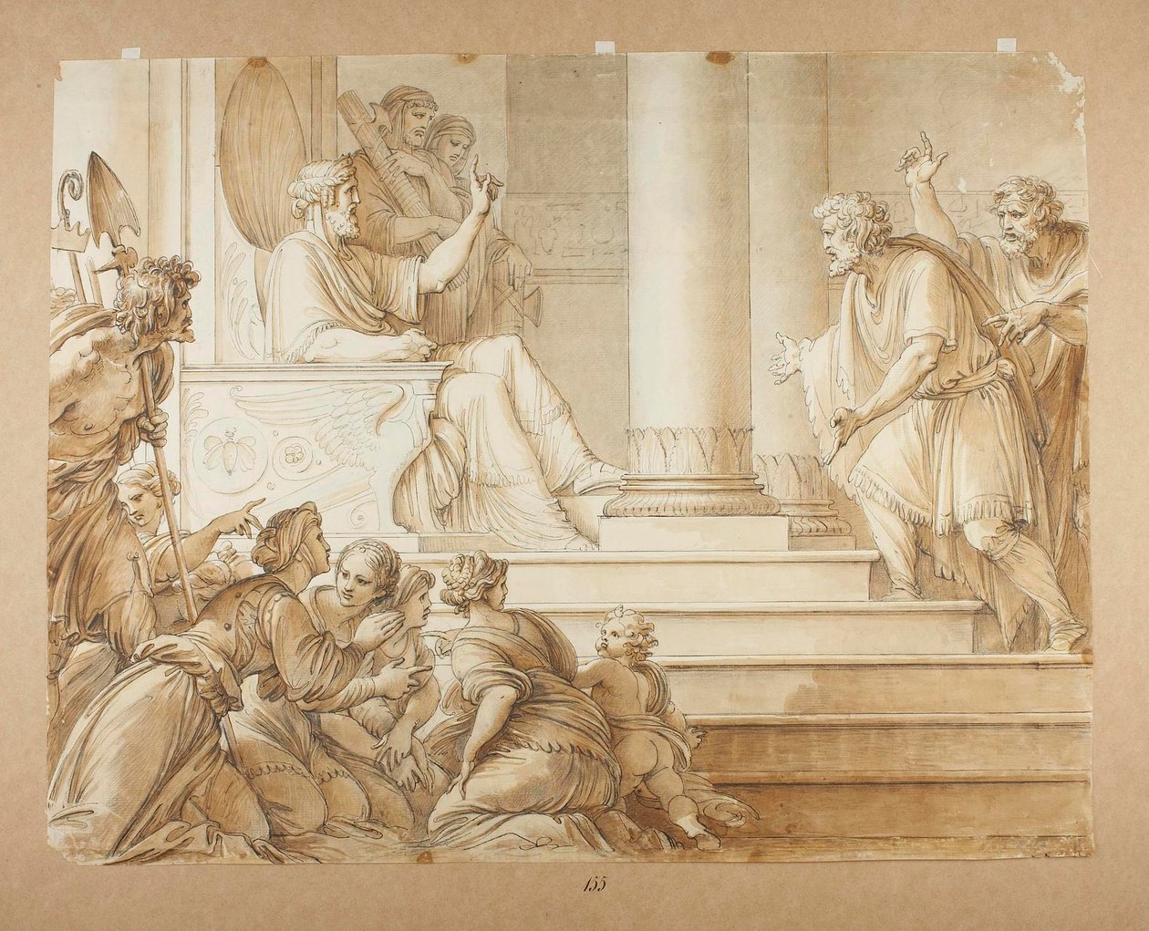 Moses konfrontiert den Pharao von Giuseppe Cades