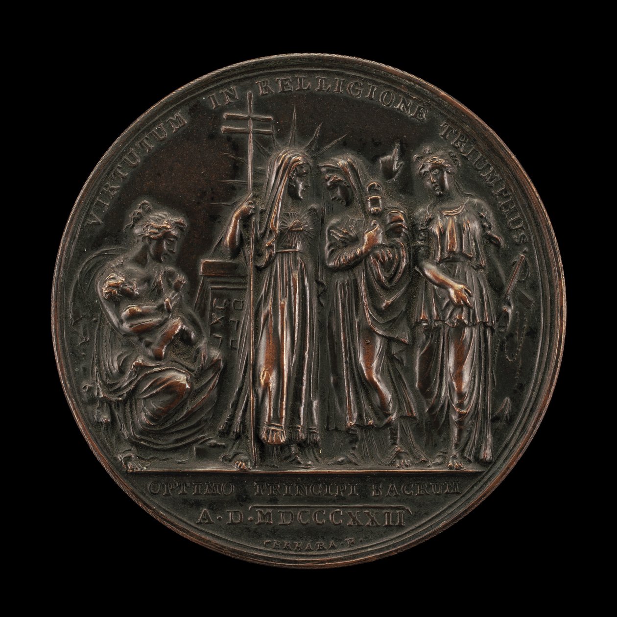 Allegorie des Triumphs der Religion [Rückseite], 1822-1823 von Giuseppe Cerbara