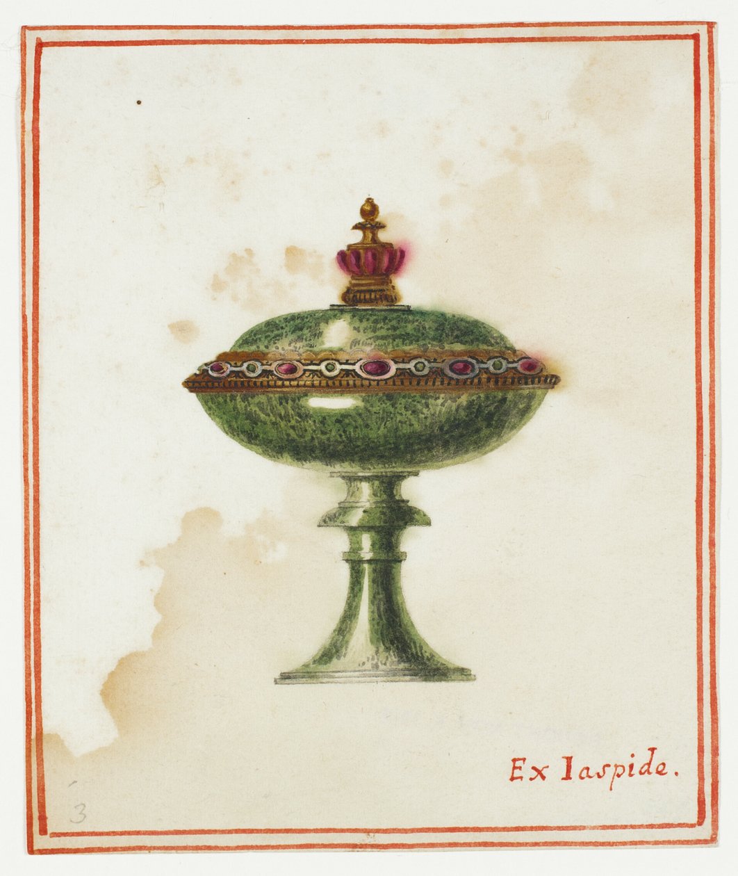 Jaspis Deckelschale von Giuseppe Grisoni
