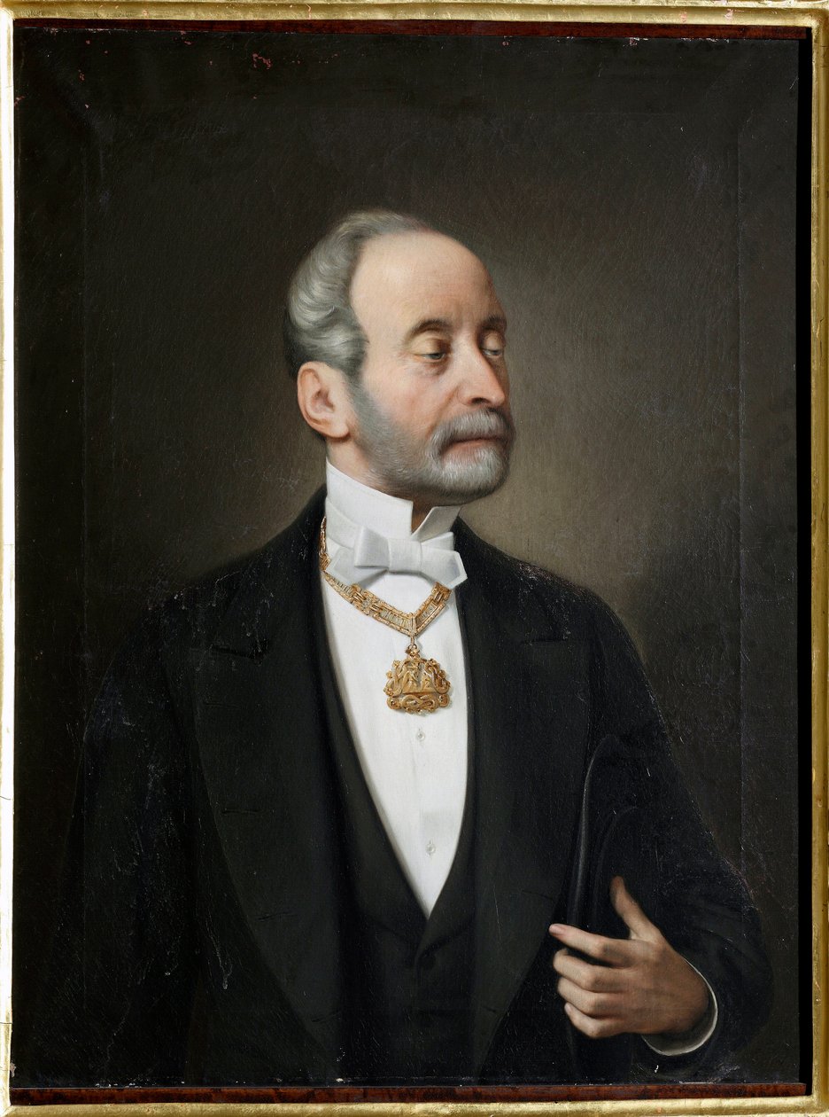 Porträt von Raffaele von Ferrari, Herzog von Galliera (1803-1876). Gemälde von Giuseppe Isola (1808-1893) 1876 Genua, Musei di Strada Nuova von Giuseppe Isola
