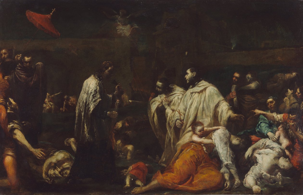 Bernard Tolomei und die Pest in Siena von Giuseppe Maria Crespi