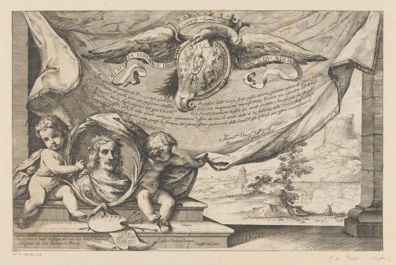 Ode an den Künstler Guercino von Giuseppe Maria Roli
