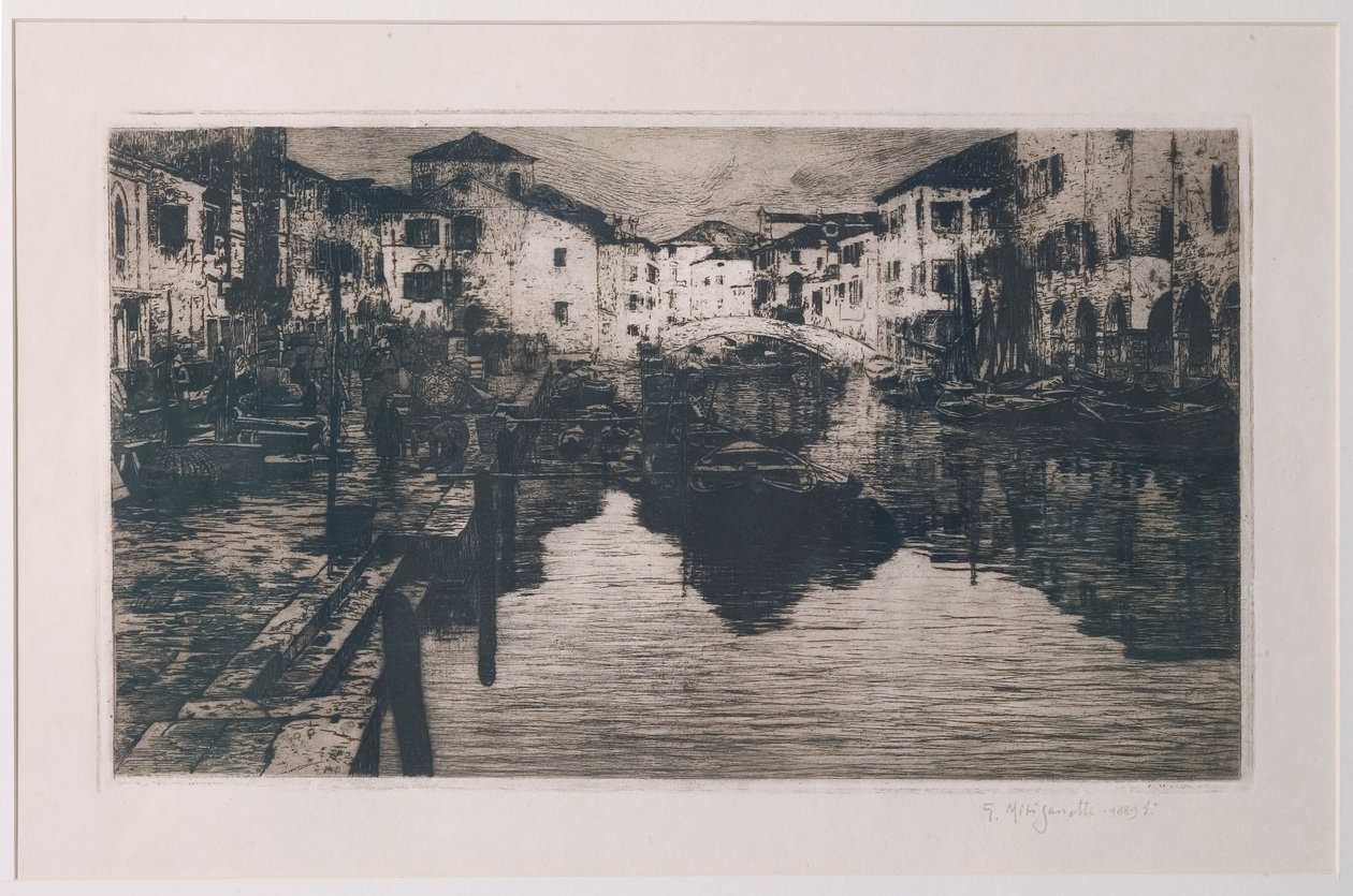 Der Fischmarktkanal in Chioggia von Giuseppe Miti Zanetti