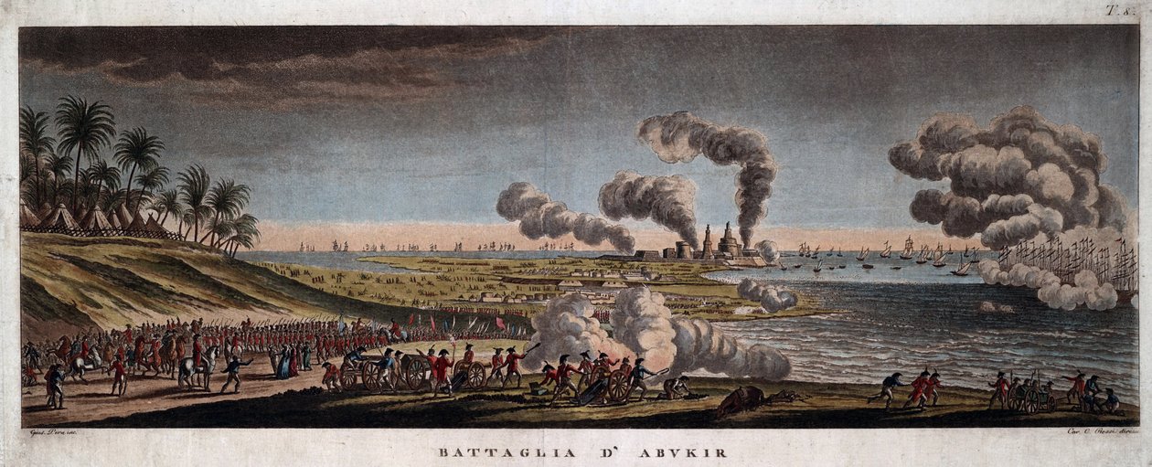 Die Schlacht von Abukir am 25. Juli 1798 von Giuseppe Pera