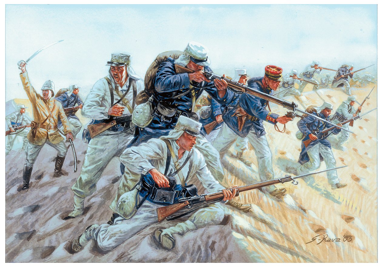 Marche ou creve Soldaten der französischen Fremdenlegion - Illustration von Giuseppe Rava von Giuseppe Rava