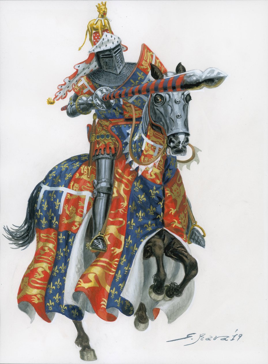 Der Schwarze Prinz (Edward von Woodstock, Edward Plantagenet oder Edward der Schwarze) von Giuseppe Rava