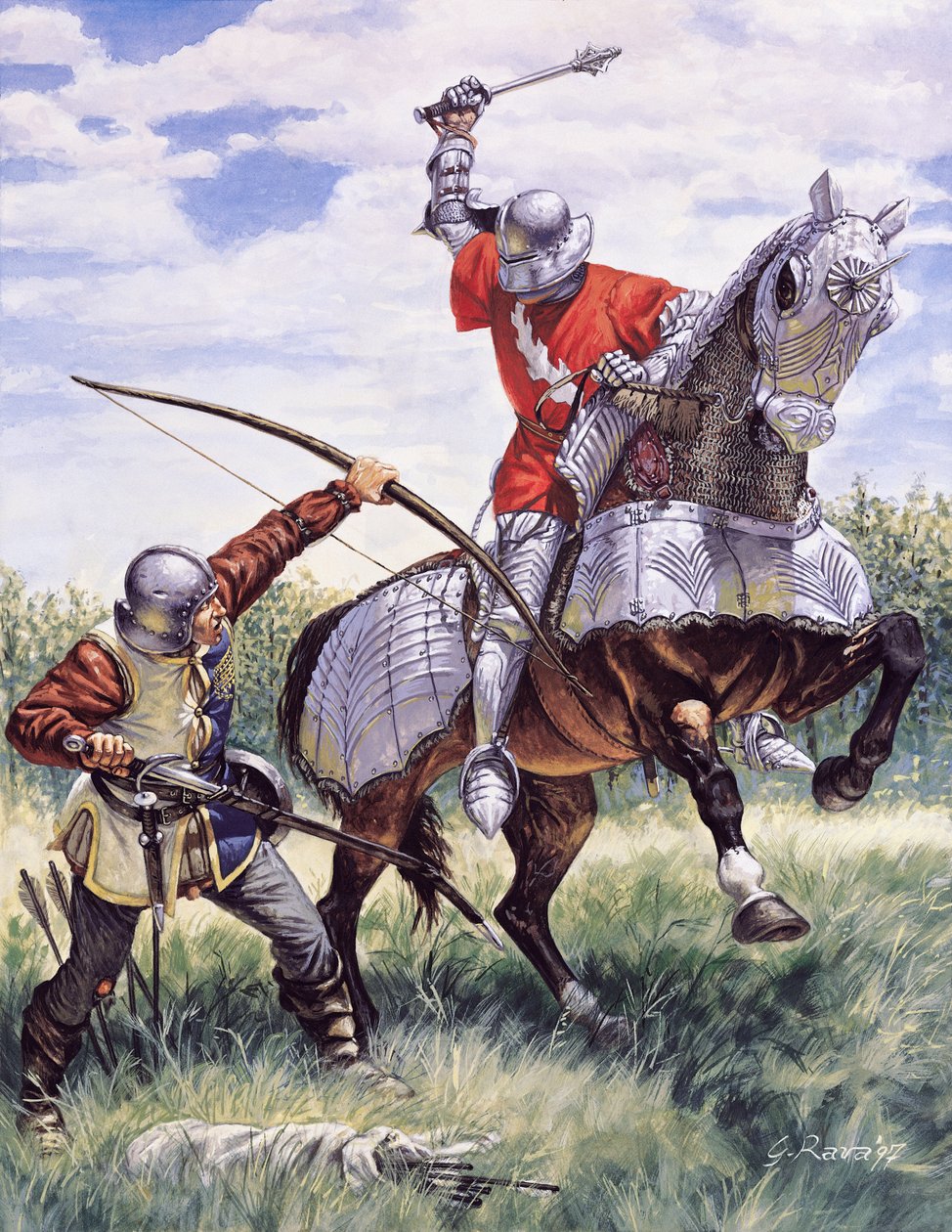 Der Krieg der zwei Rosen (1455-1485): Schlacht zwischen dem Königshaus York und dem Königshaus Lancaster von Giuseppe Rava