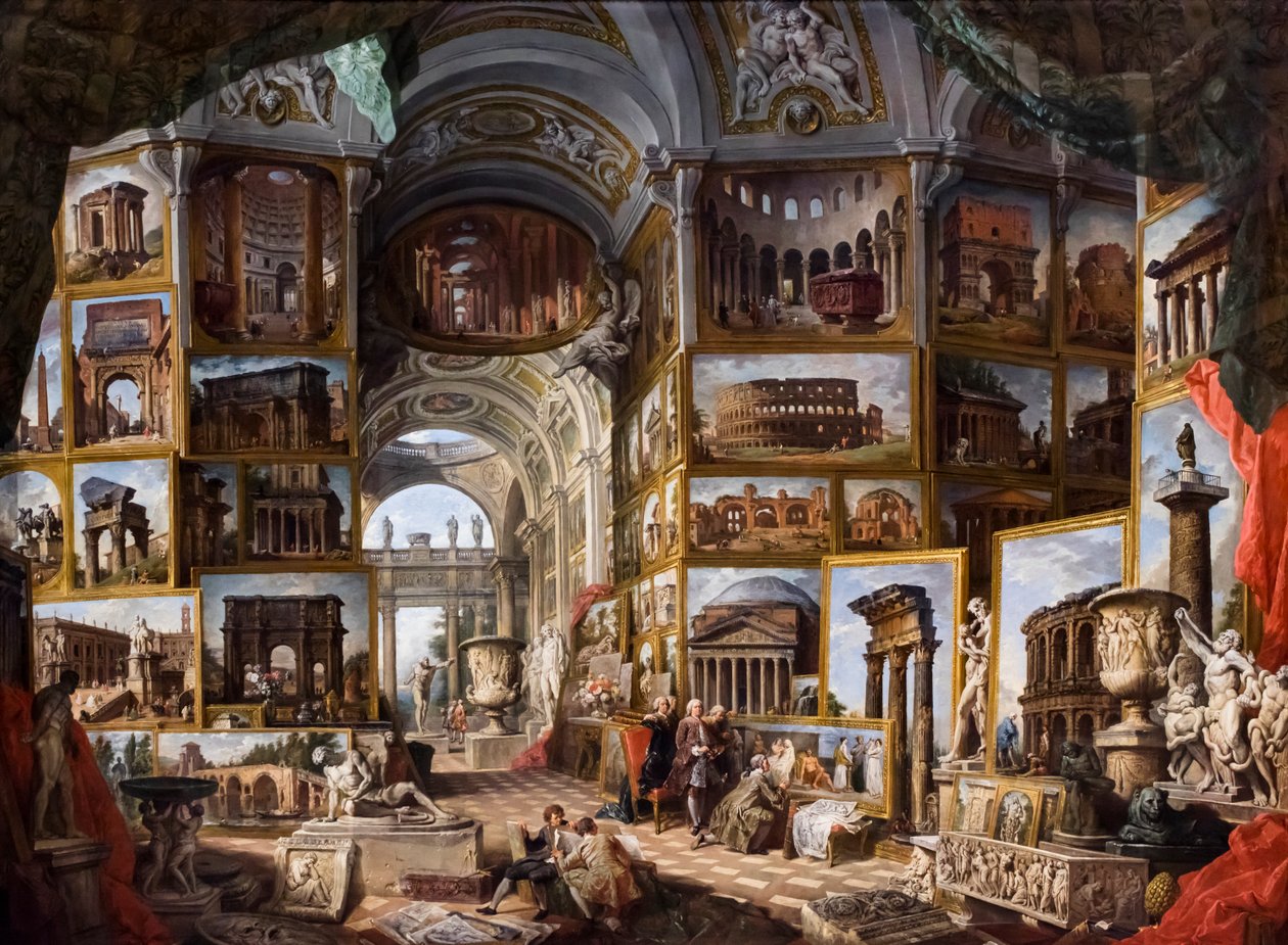 Antikes Rom, um 1754/57 von Giuseppe & Salvi Nicola (1697-1751) Pannini