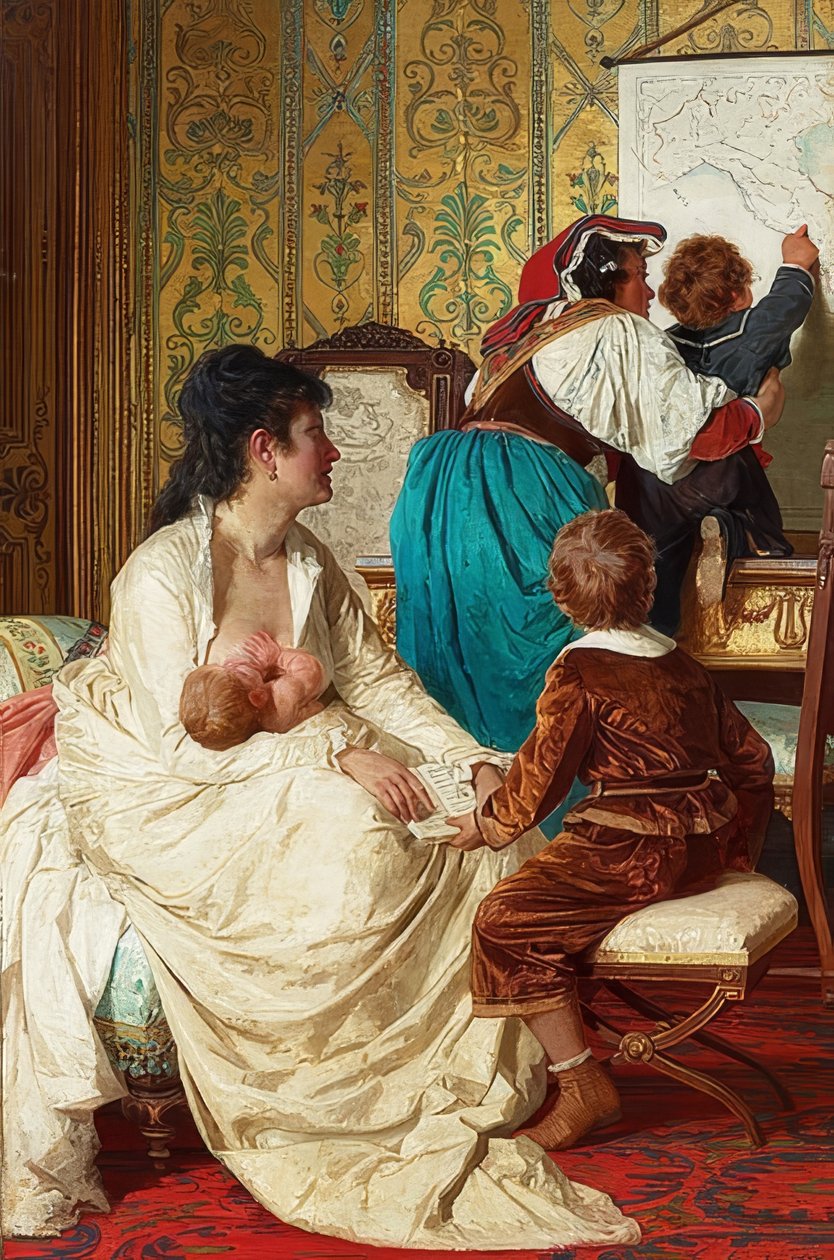 Die Freuden einer guten Mutter von Giuseppe Sciuti