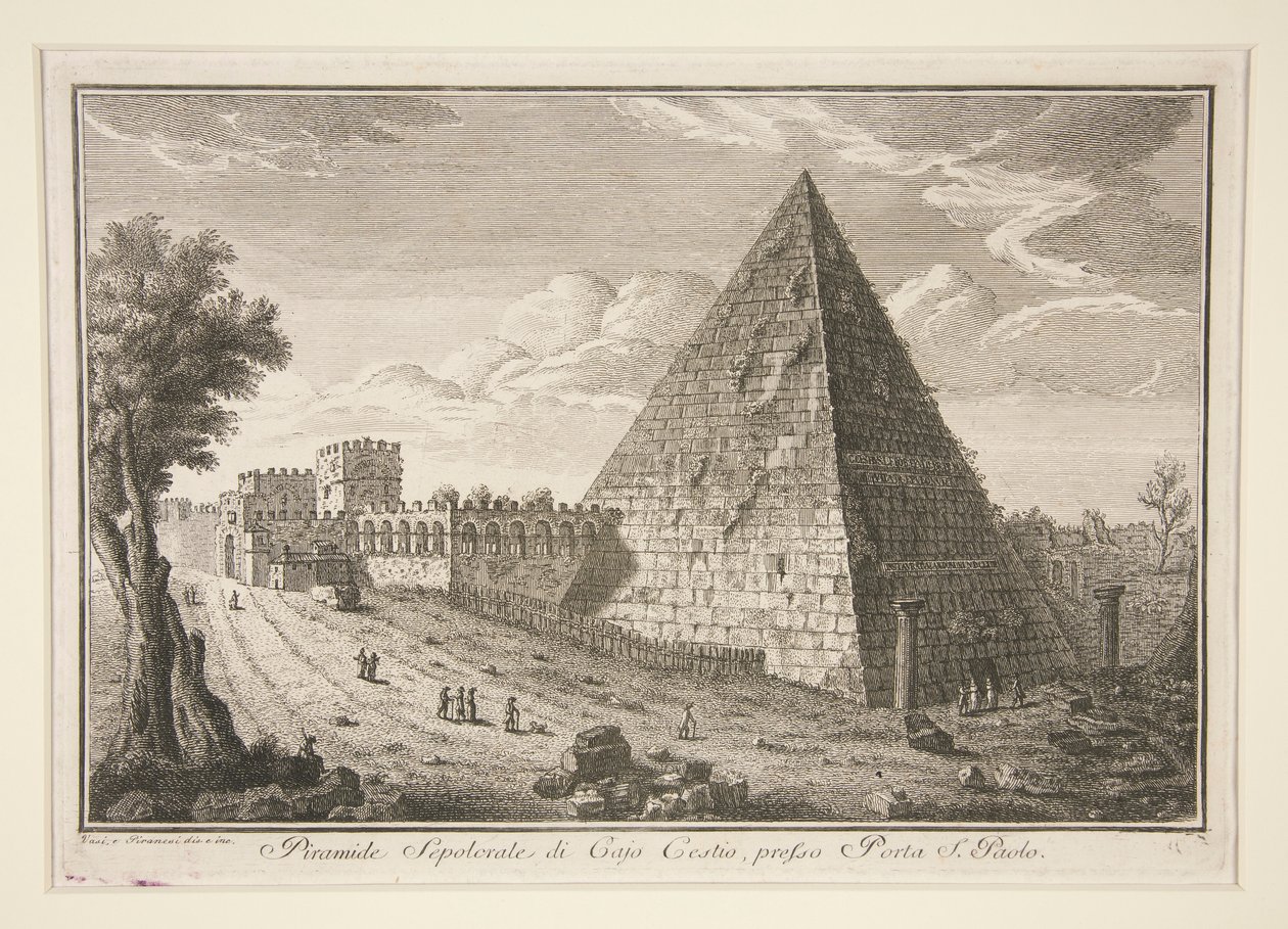 Pyramide des Gaius Cestius von Giuseppe Vasi