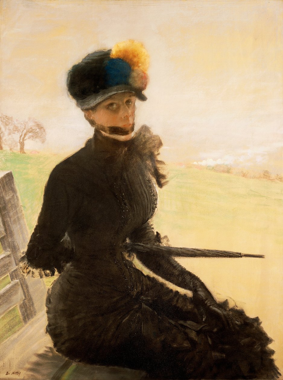 La femme aux pompons von Giuseppe or Joseph de Nittis